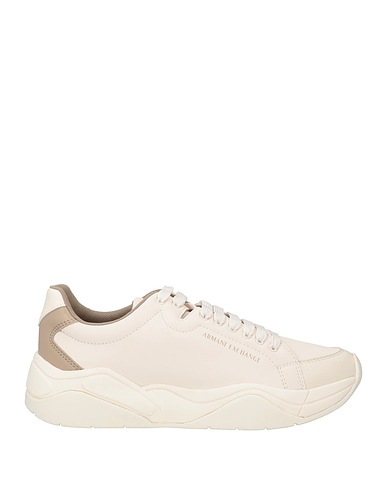 ARMANI EXCHANGE Sneakers Cream 100% Polyester, Polyurethane coated