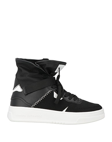 ARMANI EXCHANGE Sneakers Black 100% Polyester, Polyurethane coated, Polyamide, Elastane