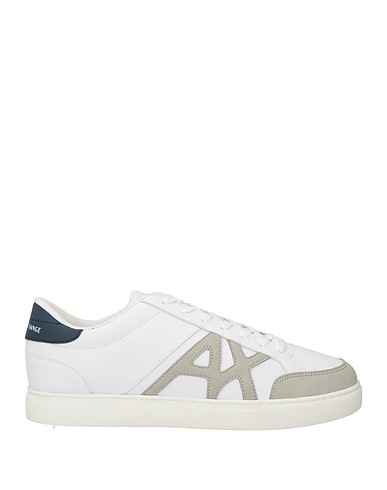 ARMANI EXCHANGE Sneakers White 100% Polyester, Polyurethane coated
