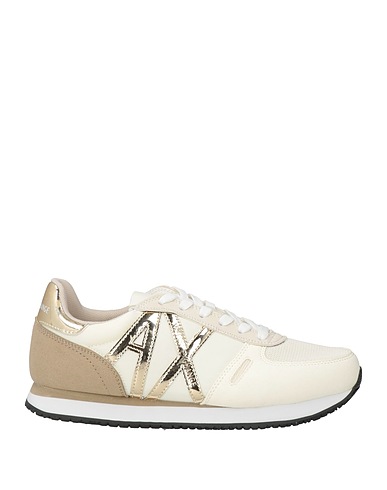 ARMANI EXCHANGE Sneakers Cream 100% Polyurethane, Polyamide, Polyester