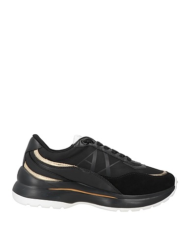 ARMANI EXCHANGE Sneakers Black Polyamide, Polyurethane coated, Cow leather