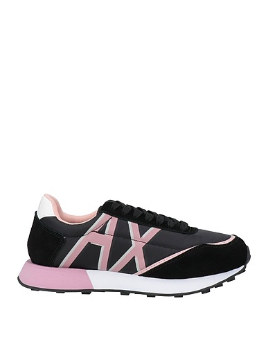 ARMANI EXCHANGE Sneakers Black 100% Polyamide, Cow leather, Polyester, Polyurethane