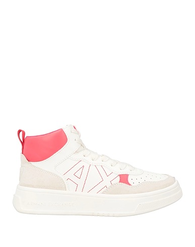 ARMANI EXCHANGE Sneakers White 100% Polyester, Polyurethane, Cow leather