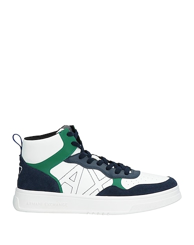 ARMANI EXCHANGE Sneakers Midnight blue 100% Polyester, Polyurethane coated