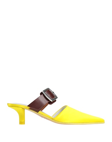MM6 MAISON MARGIELA Mules and clogs Lime green Textile fibres, Leather