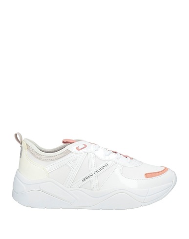 ARMANI EXCHANGE Sneakers White 100% Polyester, Polyurethane