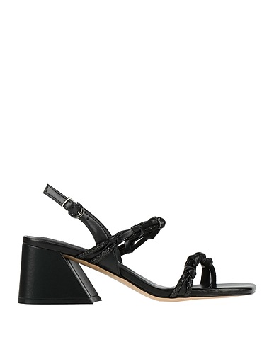 LUCIANO BARACHINI Sandals Black Leather