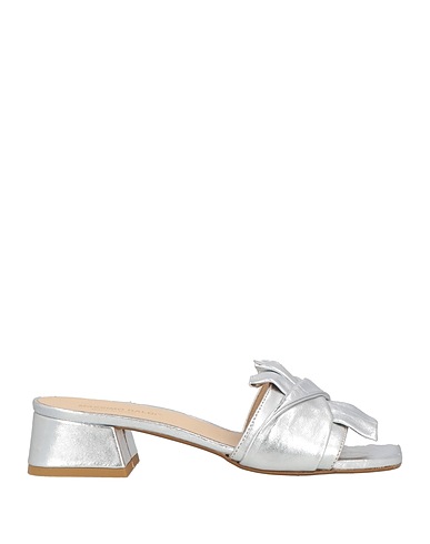 MASSIMO BALDI Sandals Silver Leather