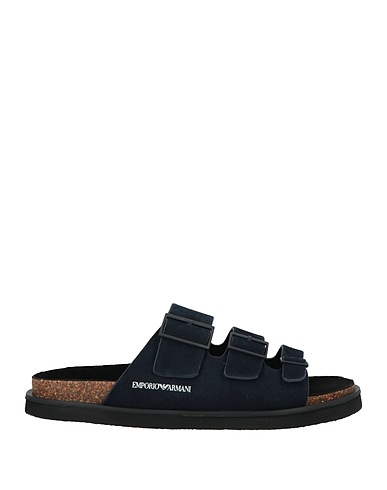 EMPORIO ARMANI Sandals Midnight blue Calfskin