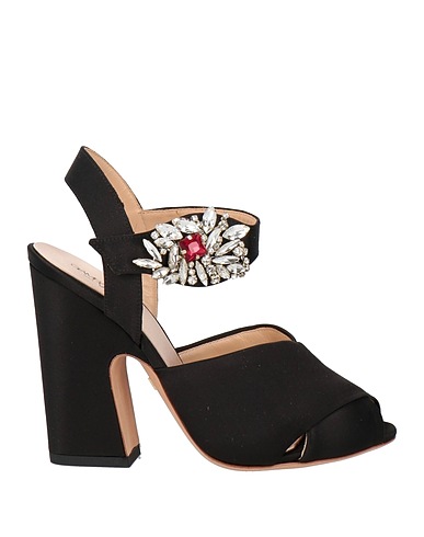 GIAMBATTISTA VALLI Sandals Black Textile fibers