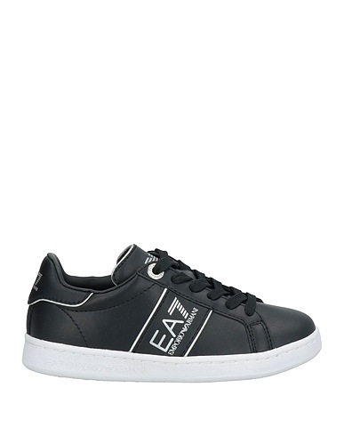 EA7 Sneakers Black 100% Cow leather, Polyester