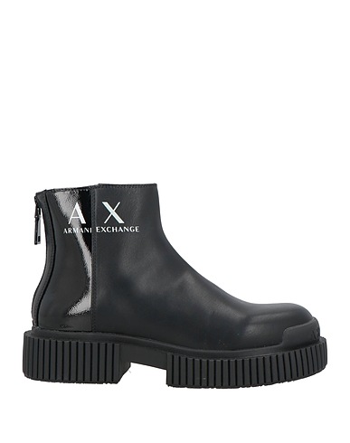 ARMANI EXCHANGE Μποτάκι Μαύρο Πολυεστέρας, Πολυουρεθάνη, Καουτσούκ