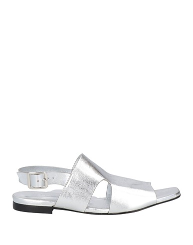TELA Sandals Silver Leather