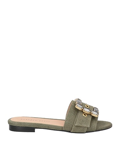 ROBERTO FESTA Sandals Military green Textile fibres