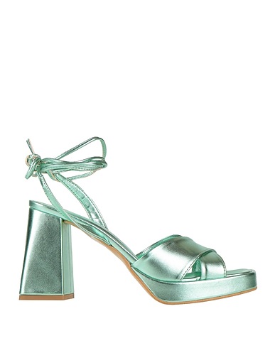 PREGUNTA Sandals Light green Textile fibres