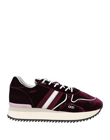 SERAFINI Sneakers Plum Leather, Textile fibers