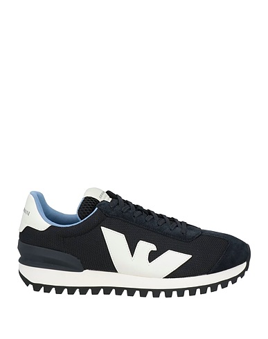 EMPORIO ARMANI Sneakers Nero 100% Poliestere, Pelle di bovino, Spalmato poliuretano