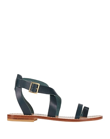 MODA POSITANO Flip flops Navy blue Leather