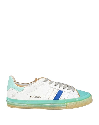 HIDNANDER Sneakers White Leather, Textile fibres