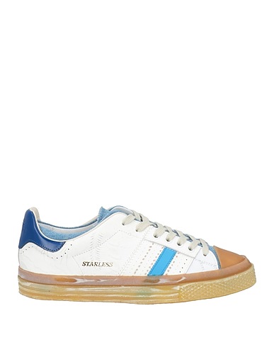 HIDNANDER Sneakers White Leather, Textile fibres