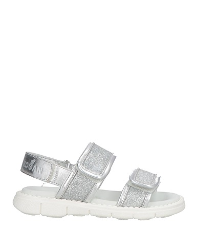 HOGAN Beach sandals  Silver PVC - Polyvinyl chloride, Leather