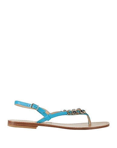 MODA POSITANO Infradito Azzurro Pelle