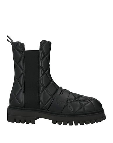 EMPORIO ARMANI Ankle boot Black 100% Polyester, Polyurethane