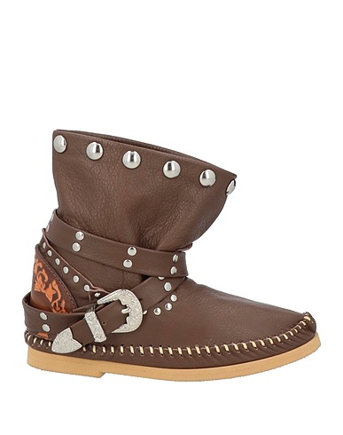 L' ARTIGIANO DI RICCIONE Ankle boot Dark brown Leather