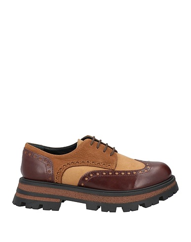 CIVICO14 Laced shoes Chocolate brown Leather