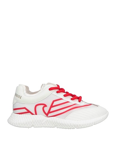 EMPORIO ARMANI Sneakers White Textile fibres, Leather