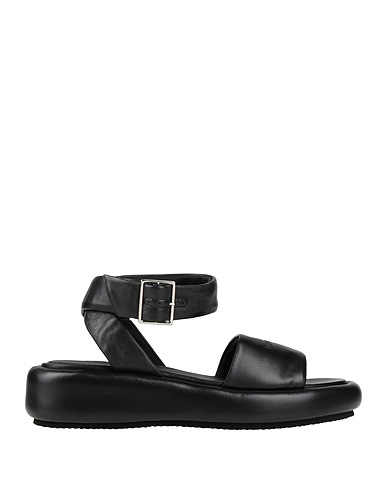 EMPORIO ARMANI サンダル ブラック 革（なめし加工）