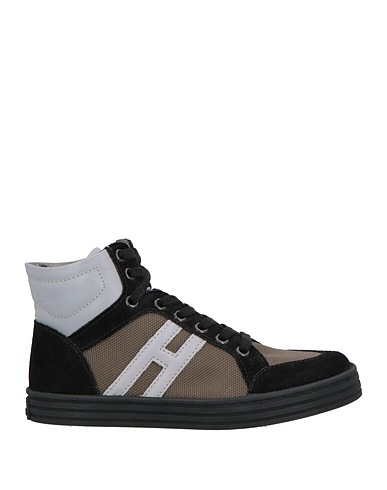 HOGAN REBEL Sneakers Nero Pelle, Fibre tessili
