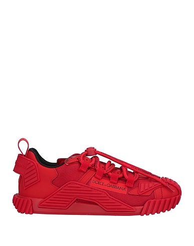 DOLCE&GABBANA Sneakers Rot 50% Polyamid, 20% Kalbsleder, 15% Andere Fasern, 10% PVC - Polyvinylchlorid, 5% Baumwolle