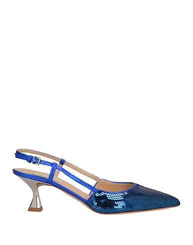 NINALILOU Court Bright blue Textile fibres, Leather