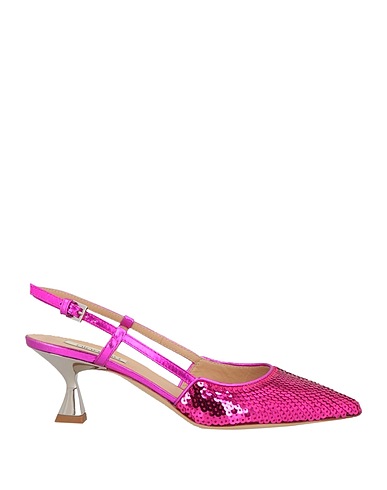 NINALILOU Décolleté Fucsia Fibre tessili, Pelle