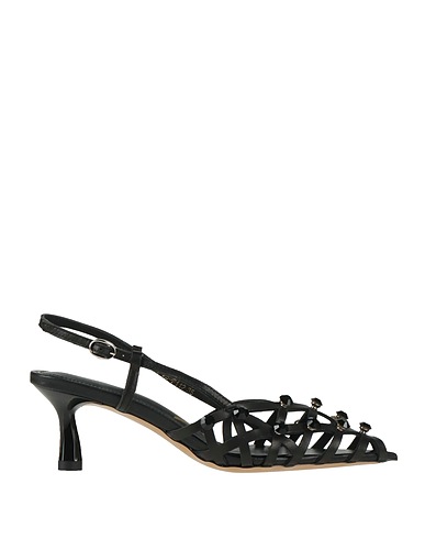 EMANUÉLLE VEE Sandalen Schwarz Leder