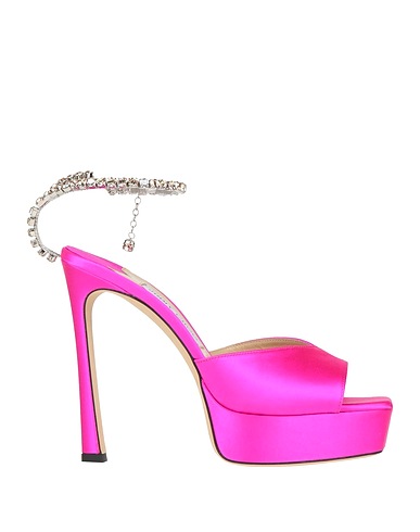 JIMMY CHOO FOOTWEAR Fuchsia Textile fibers