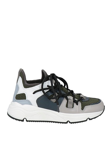 TOD'S Sneakers Military green Leather, Textile fibres