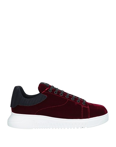 EMPORIO ARMANI Sneakers Burgundy 65% Viscose, 35% Cupro, Polyester, Polyamide, Elastane