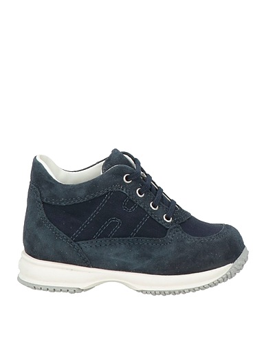HOGAN Sneakers Midnight blue Leather, Textile fibres