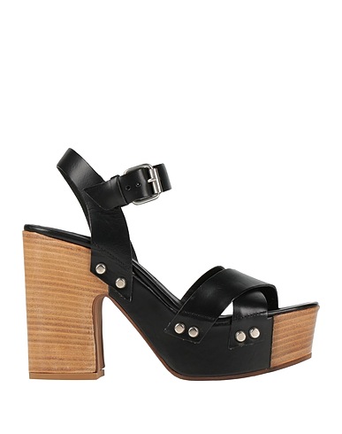 JANET & JANET Mules και τσόκαρα Μαύρο Δέρμα