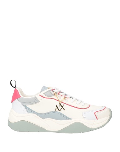 ARMANI EXCHANGE Sneakers Ivory 100% Cow leather, Elastane, Polyamide