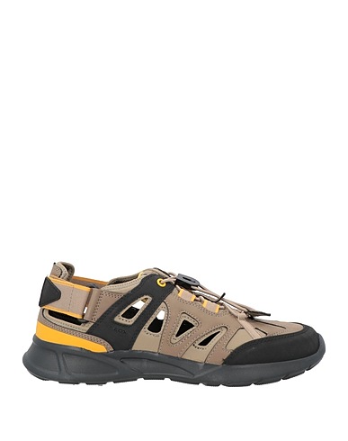 GEOX Sneakers Khaki Leather, Textile fibers