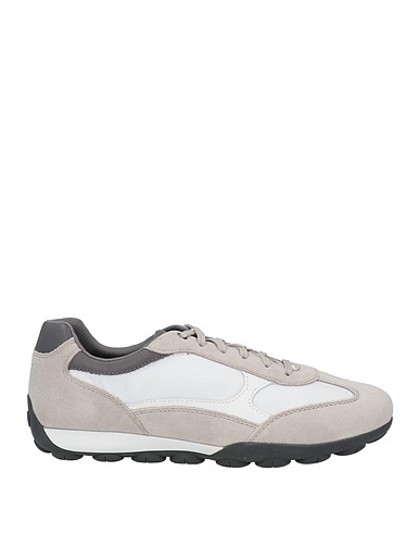 GEOX Sneakers Light grey Leather, Textile fibres