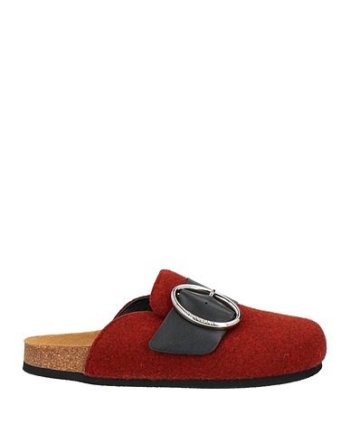 JW ANDERSON Mules and clogs Rust Leather, Textile fibres