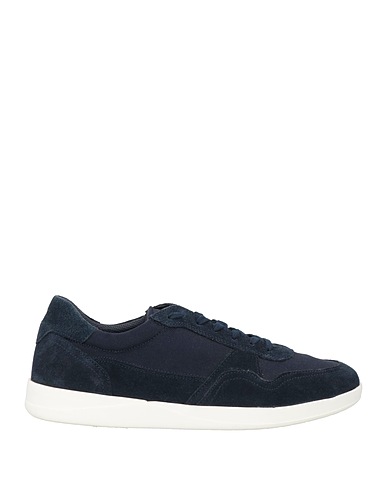 GEOX Sneakers Midnight blue Leather, Textile fibres