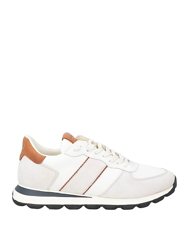 GEOX Sneakers Bianco Pelle, Fibre tessili