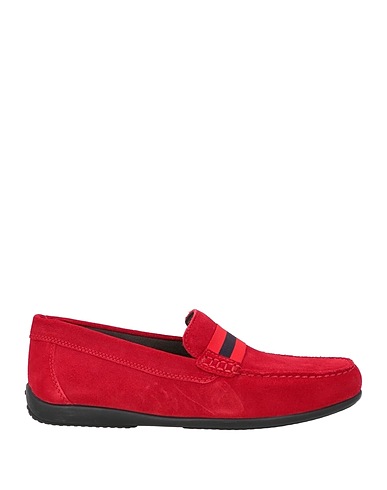 GEOX Mocassino Rosso Pelle
