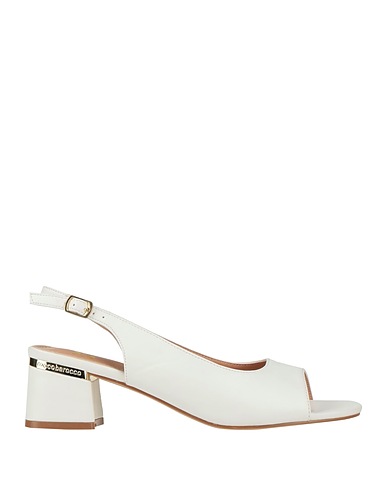 ROCCOBAROCCO Sandals White Textile fibers