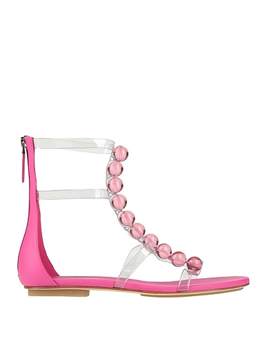 EMPORIO ARMANI Sandals Fuchsia 100% PVC - Polyvinyl chloride, Lambskin